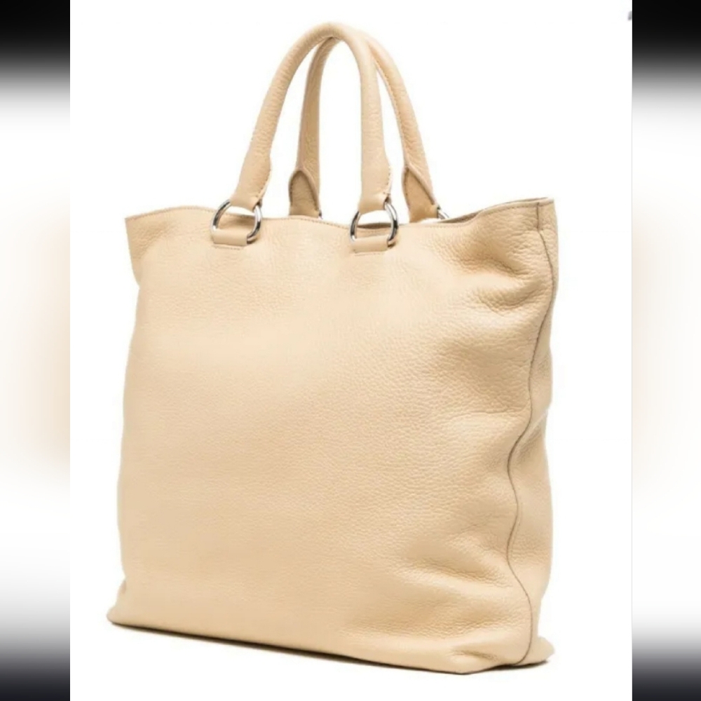 PRADA Cream Vitello Daino Leather Tote/ Crossbody Bag - Picture 8 of 9
